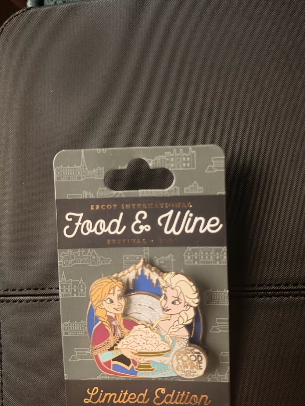 Disney Food & Wine Anna and Elsa Enamel Pin - Blue, Gold, Pink